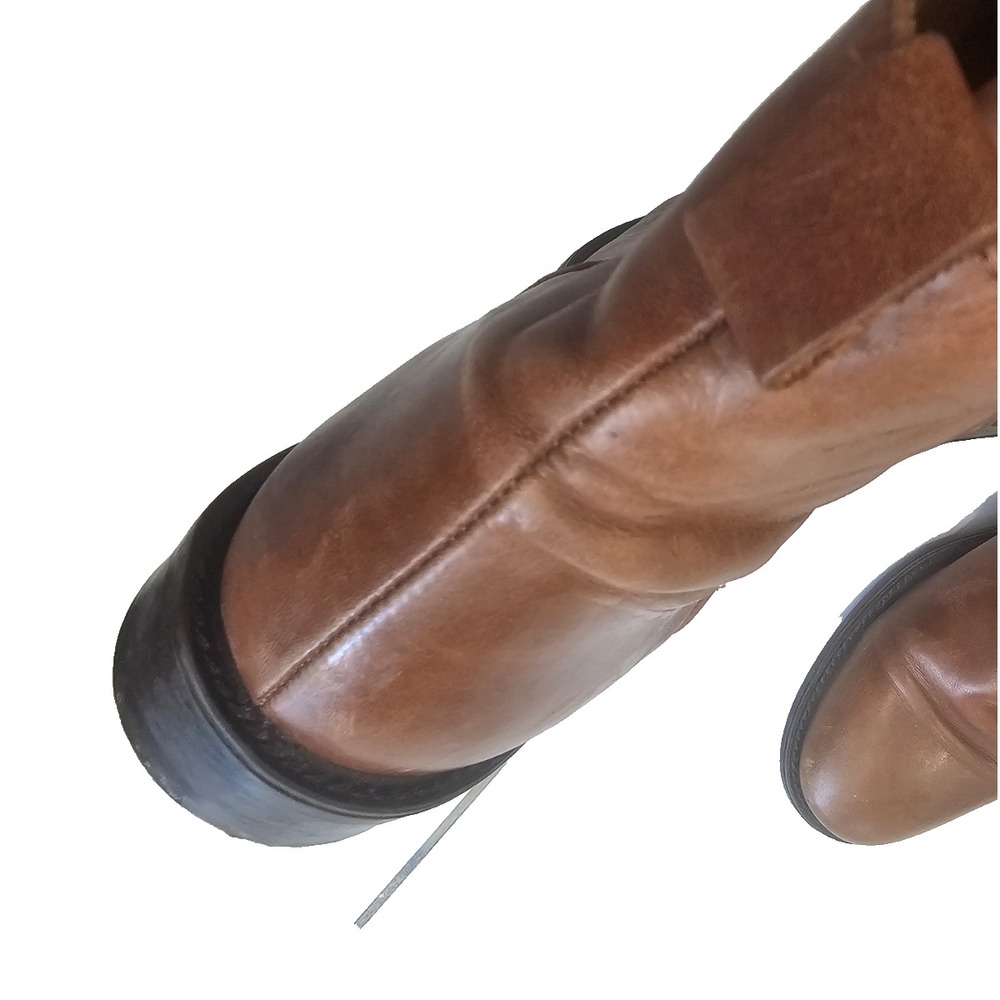 Zara Basic Leather Brown Low Block Heel Women's EU 38 US 7.5 - Picture 5 of 10